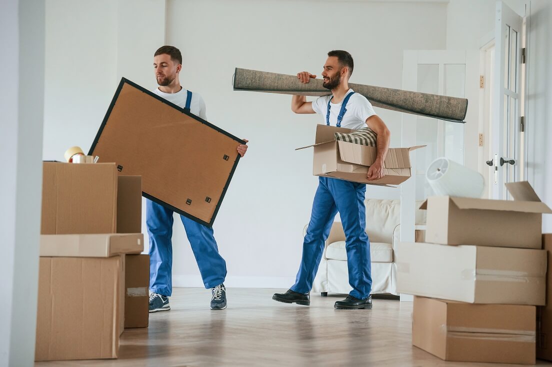 Grand piano being safely moved by expert team in Vancouver