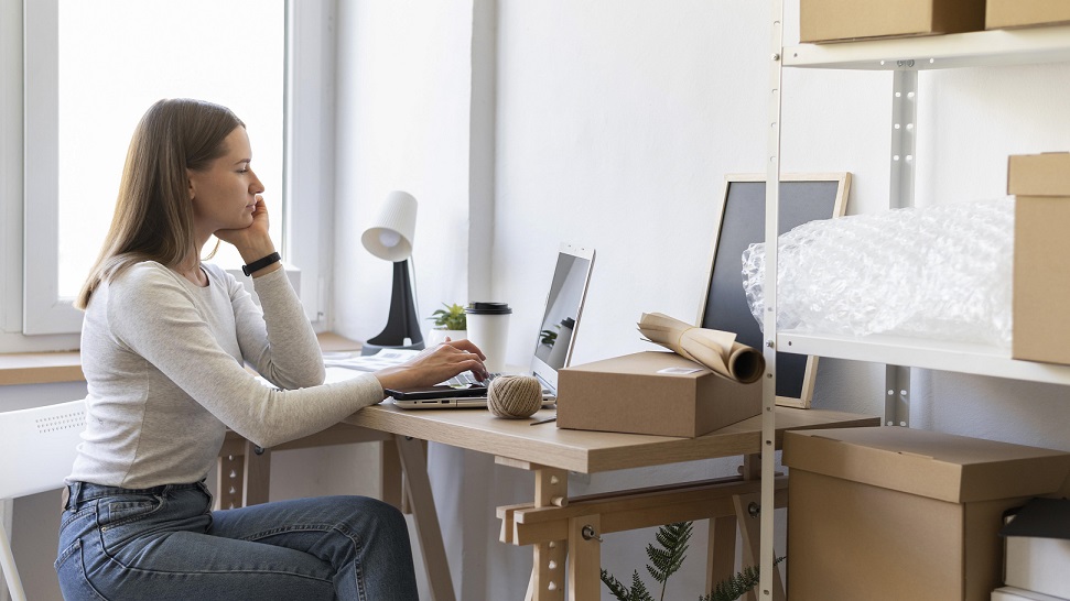 Office team preparing for relocation